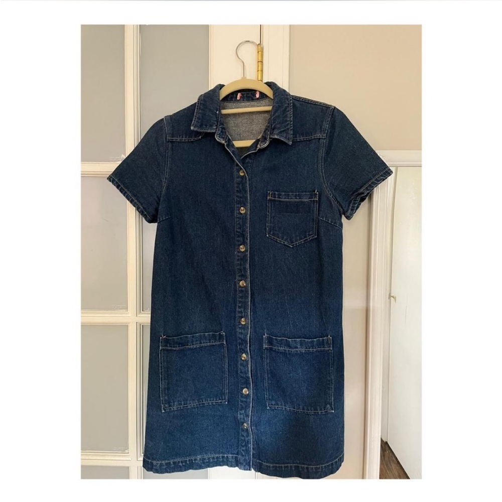 Denim Button-Up Dress
